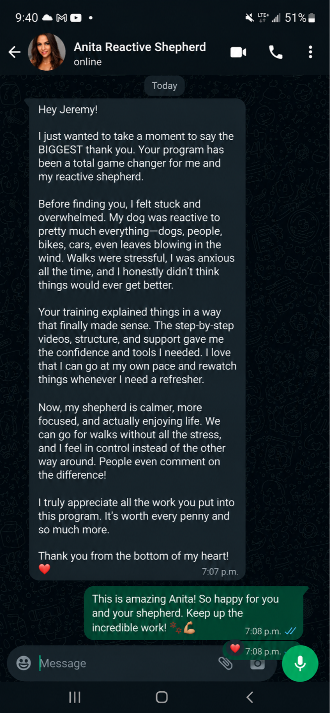 Client testimonial