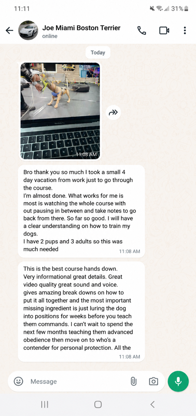 Client testimonial