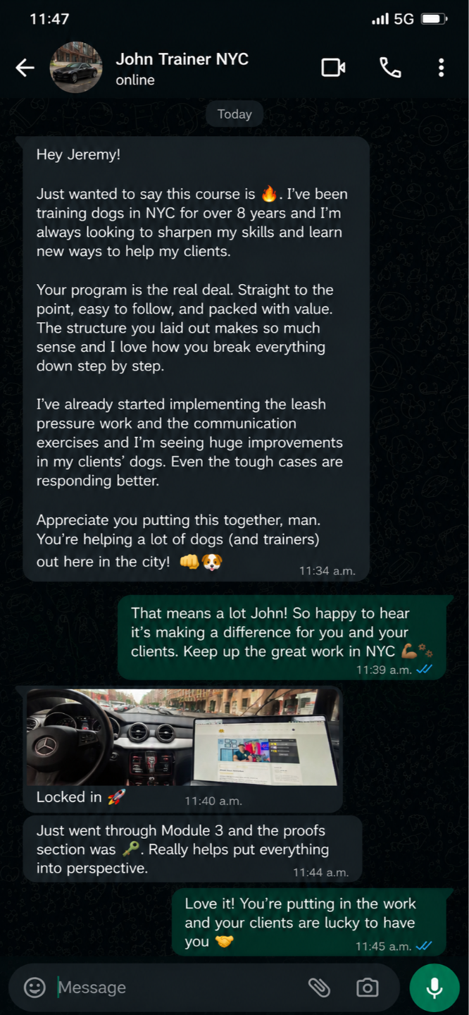 Client testimonial