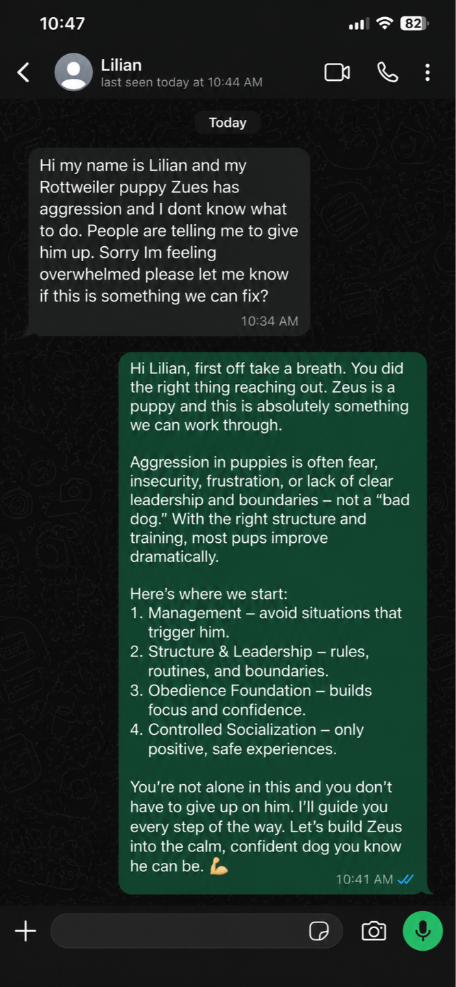 Client testimonial