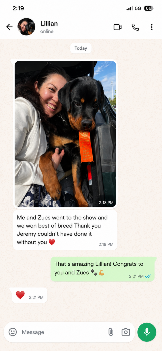 Client testimonial