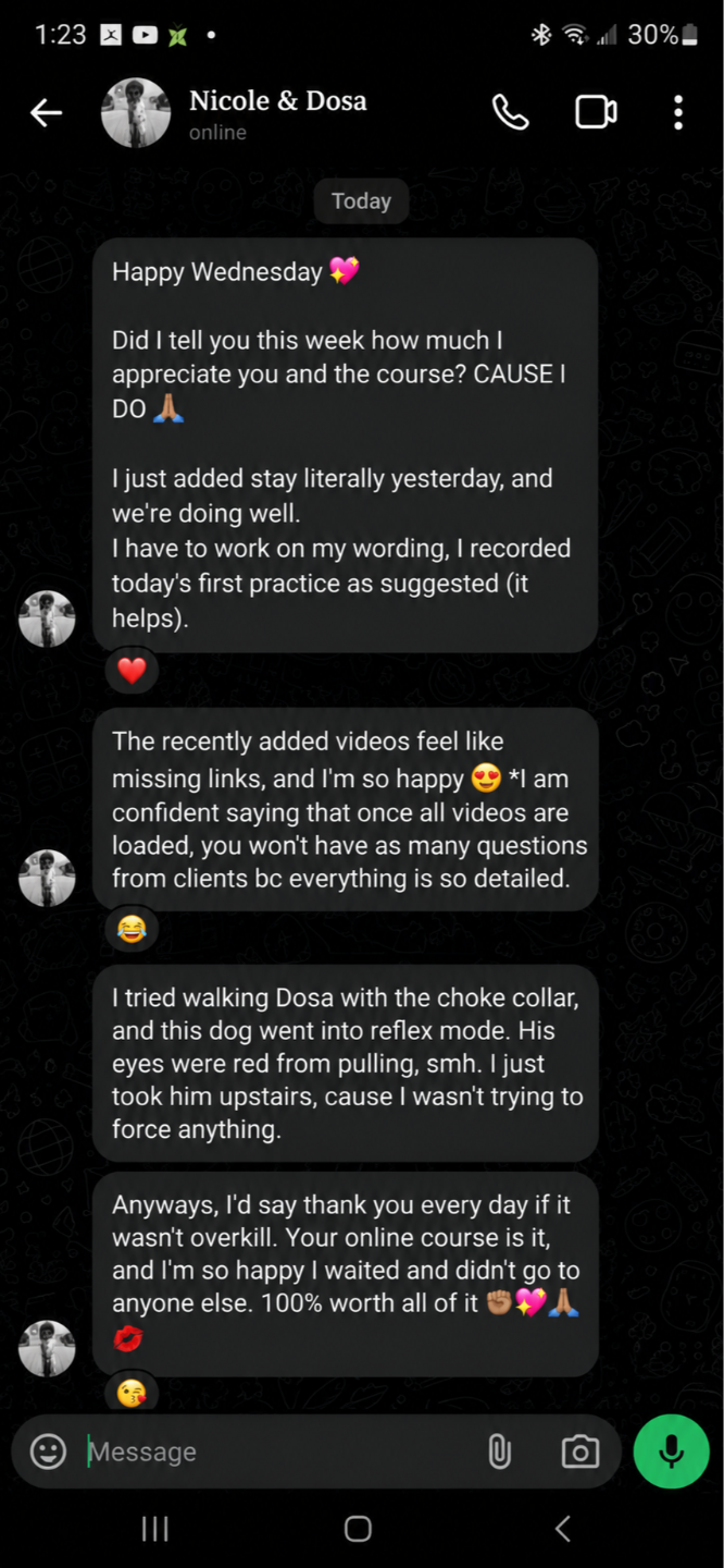 Client testimonial