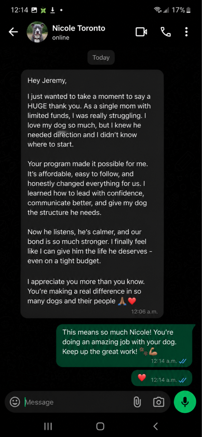 Client testimonial