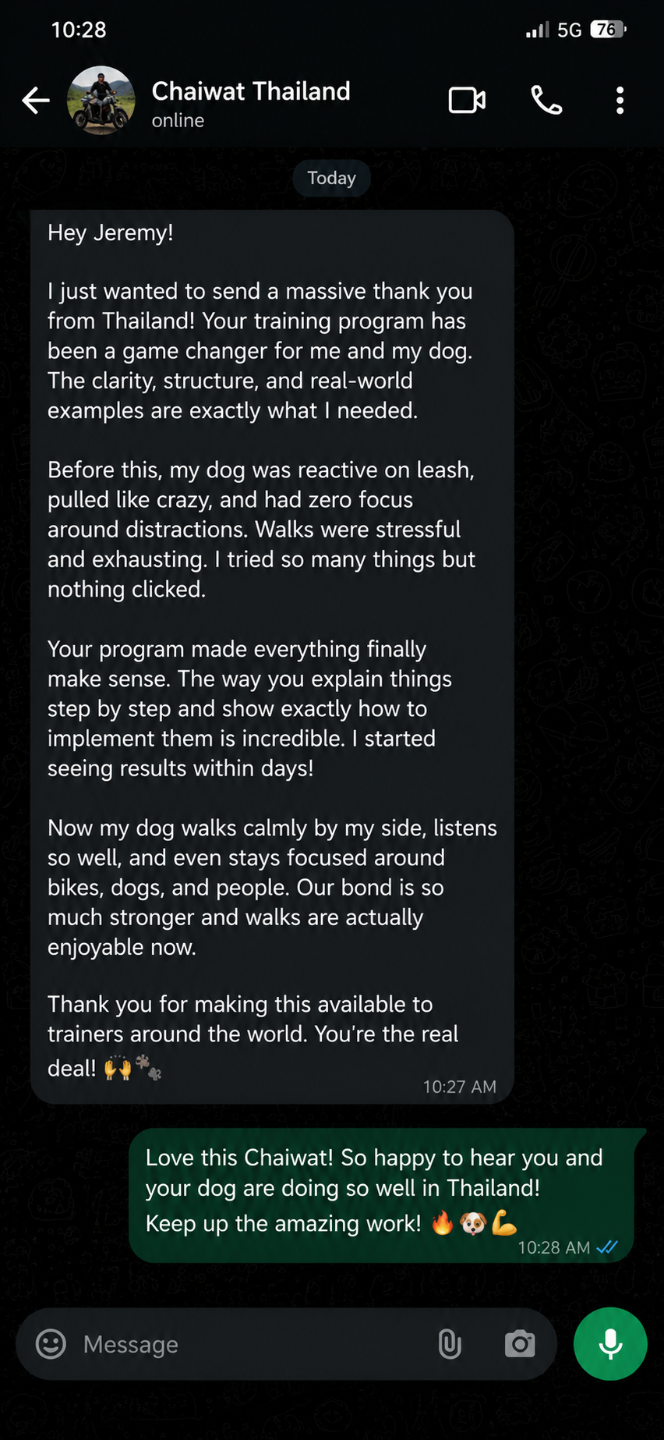 Client testimonial