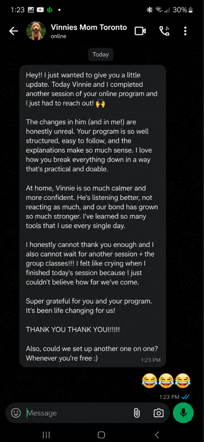 Client testimonial