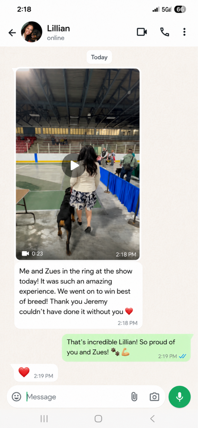 Client testimonial