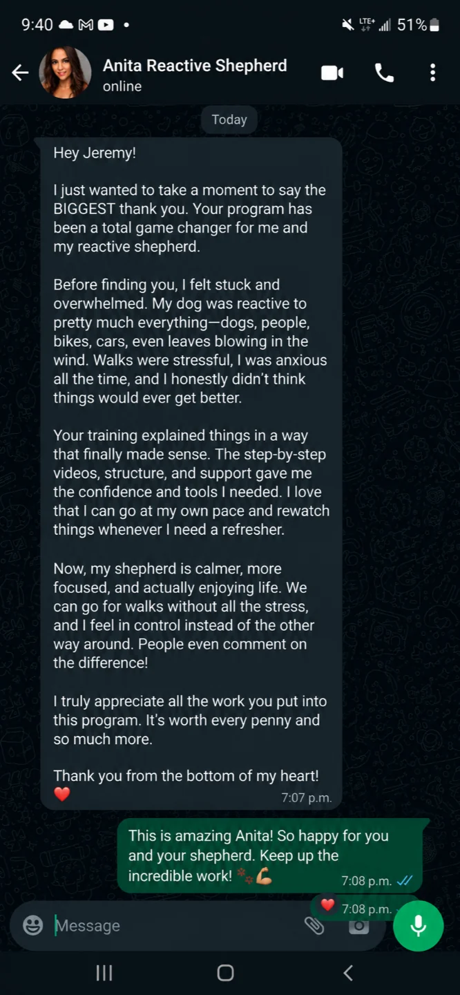 Client testimonial