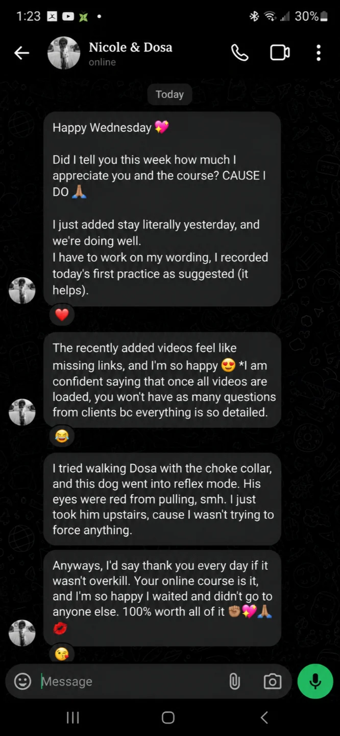 Client testimonial
